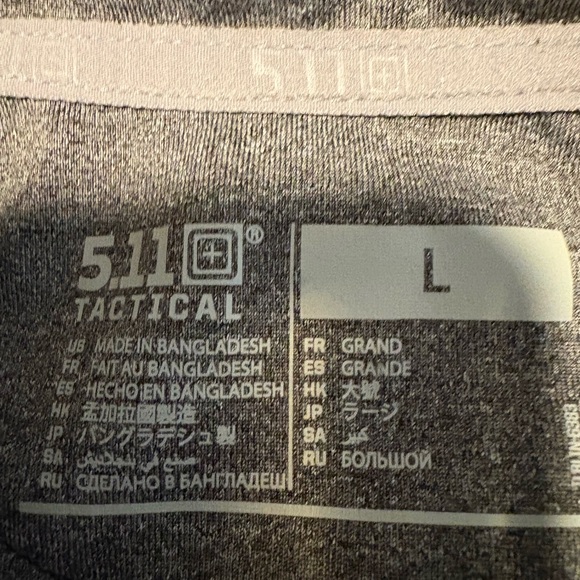 5.11 Tactical Men's Short Sleeve Gray Polo Shirt Medium - Picture 10 of 10